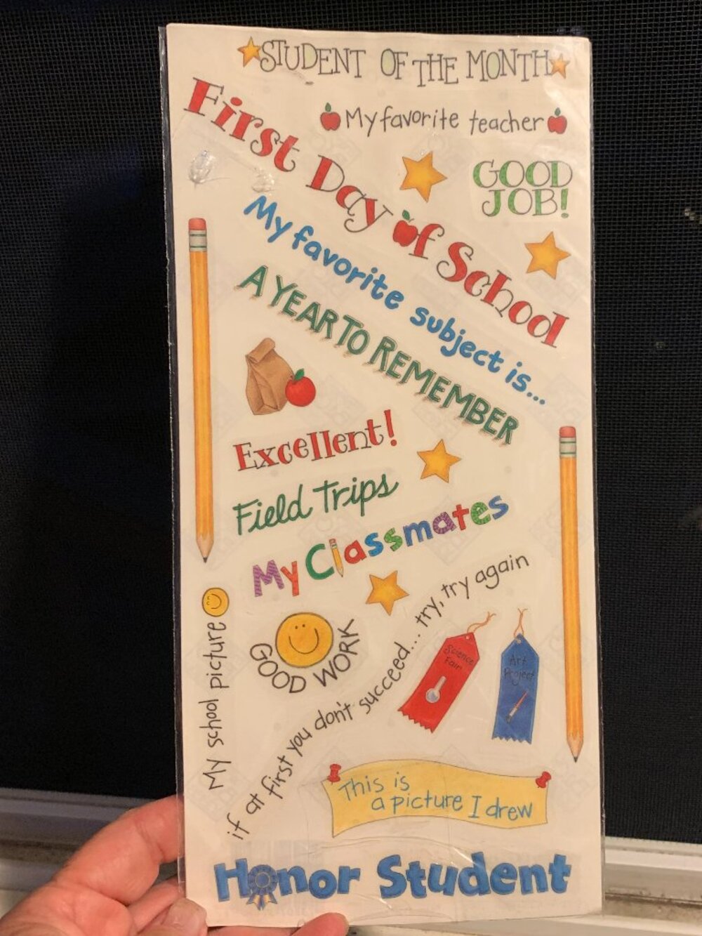 Me & My Big Ideas "School Days Sayings" Sticker Sheet (23 stickers)
